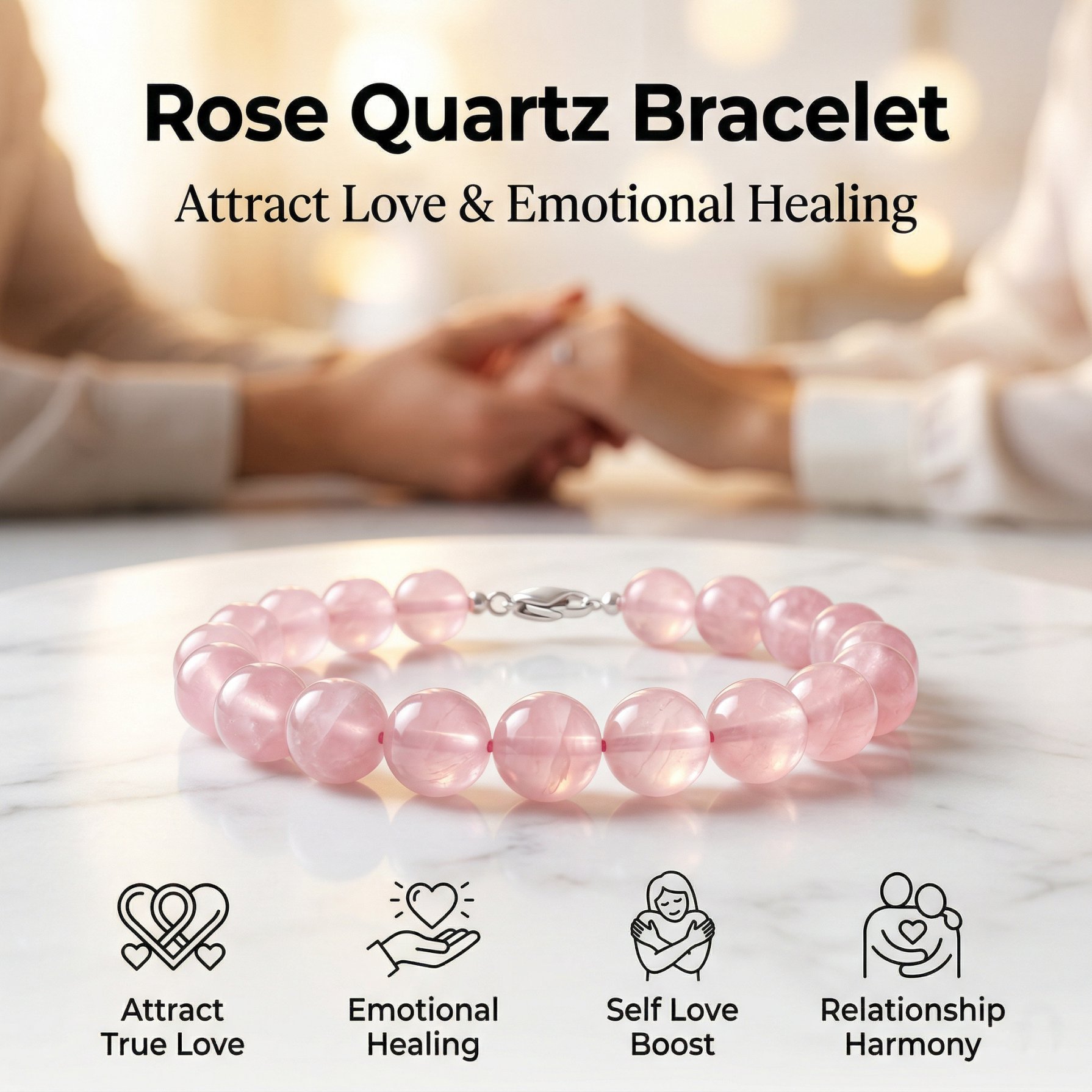 Rose Quartz Bracelet (Love Stone)