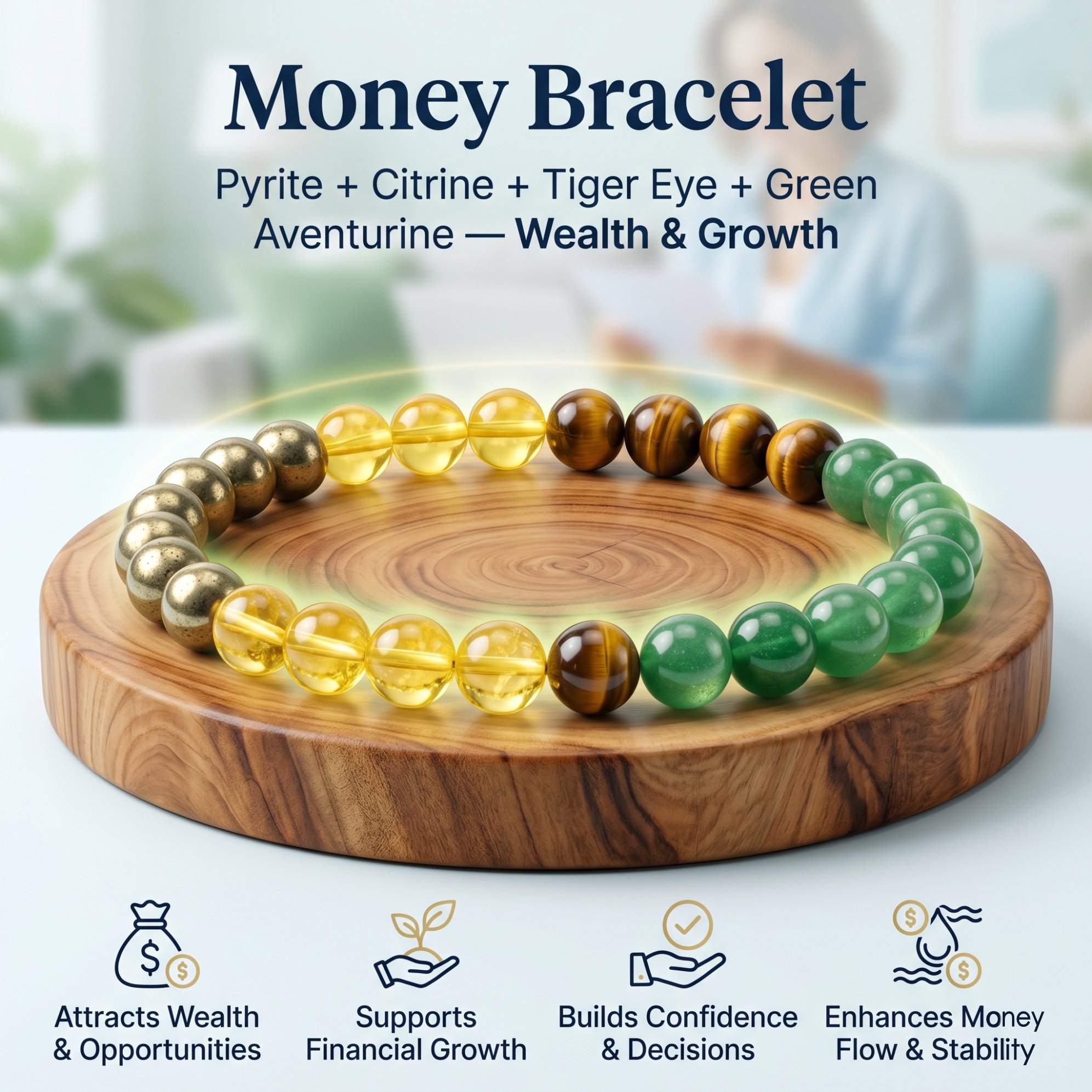 Pyrite + Citrine + Tigers Eye + Aventurine