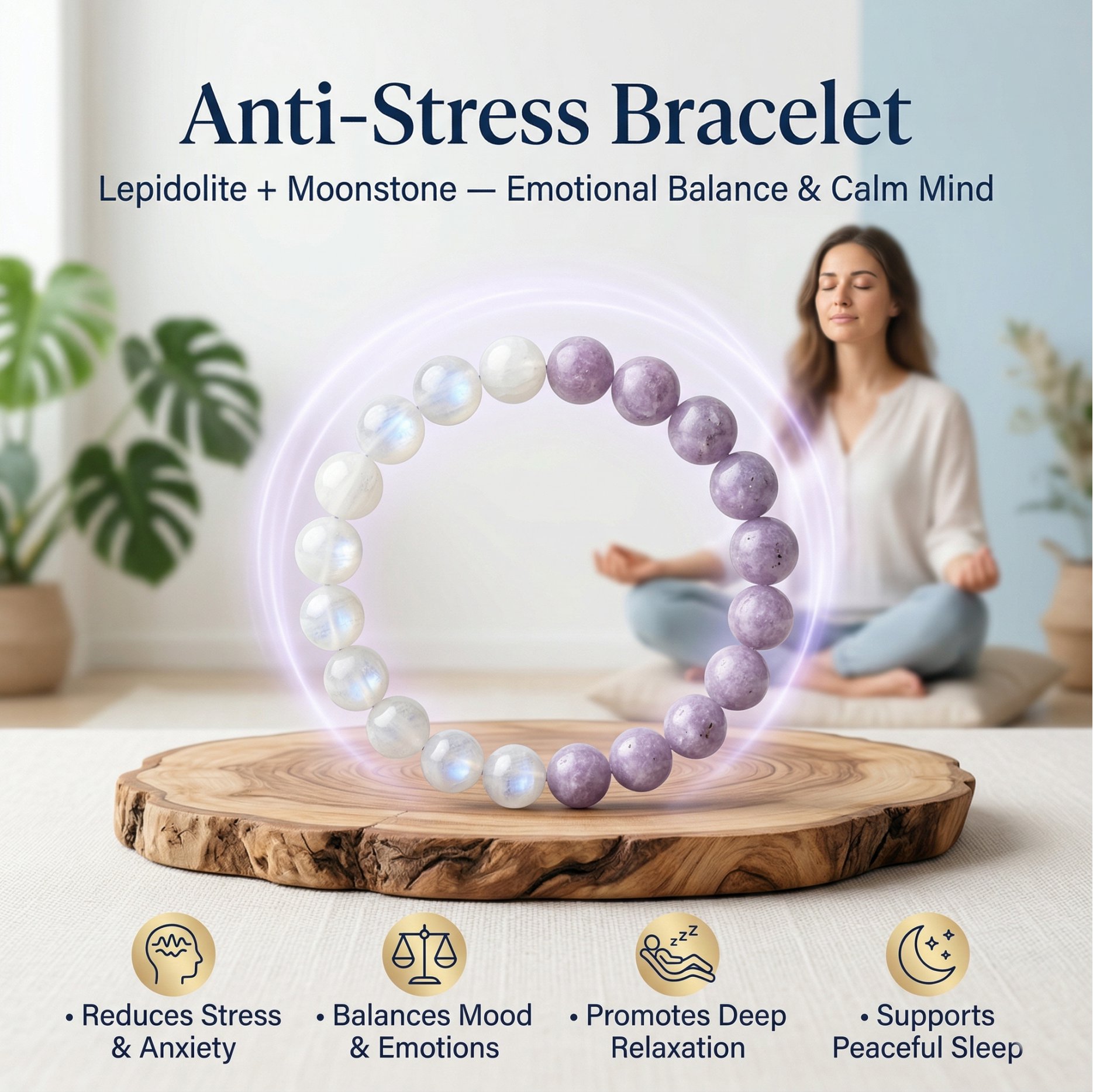 Lepidolite + Moonstone