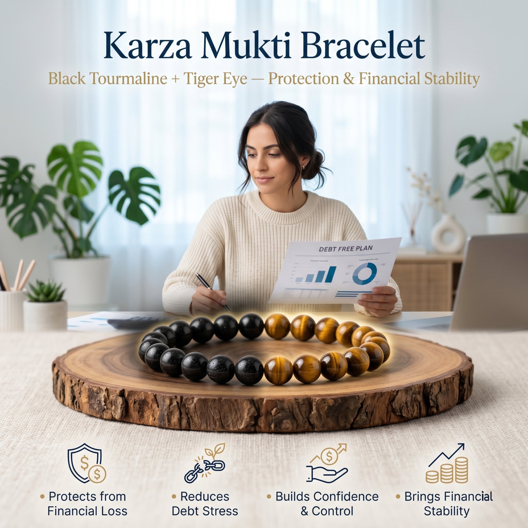 Black Tourmaline + Tigers Eye