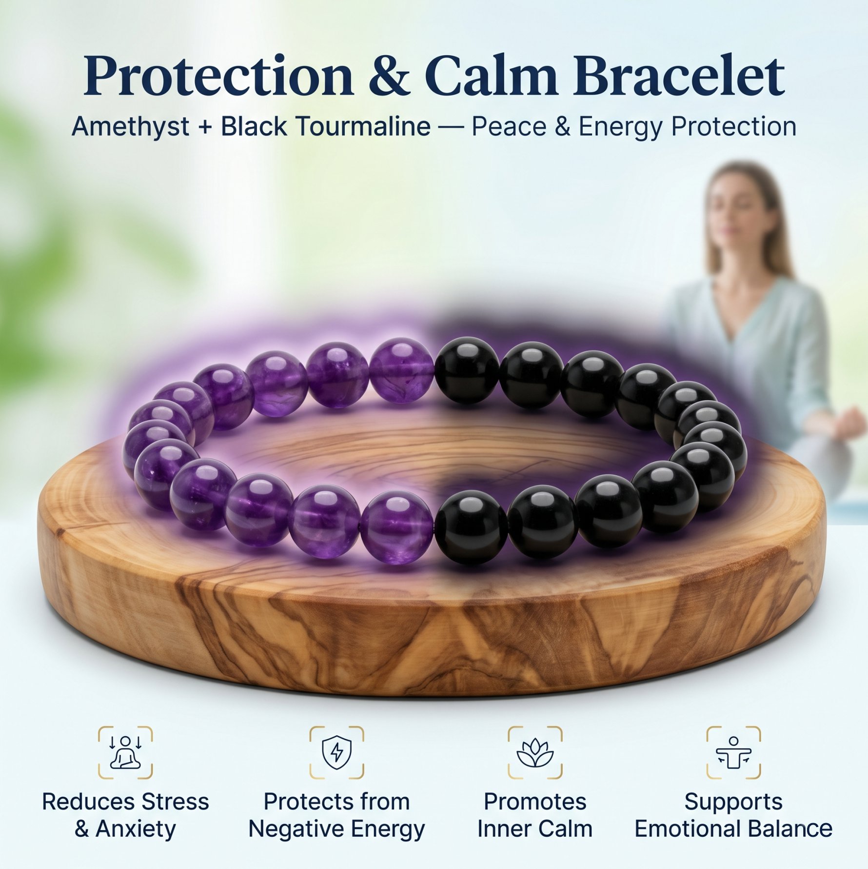 Amethyst + Black Tourmaline