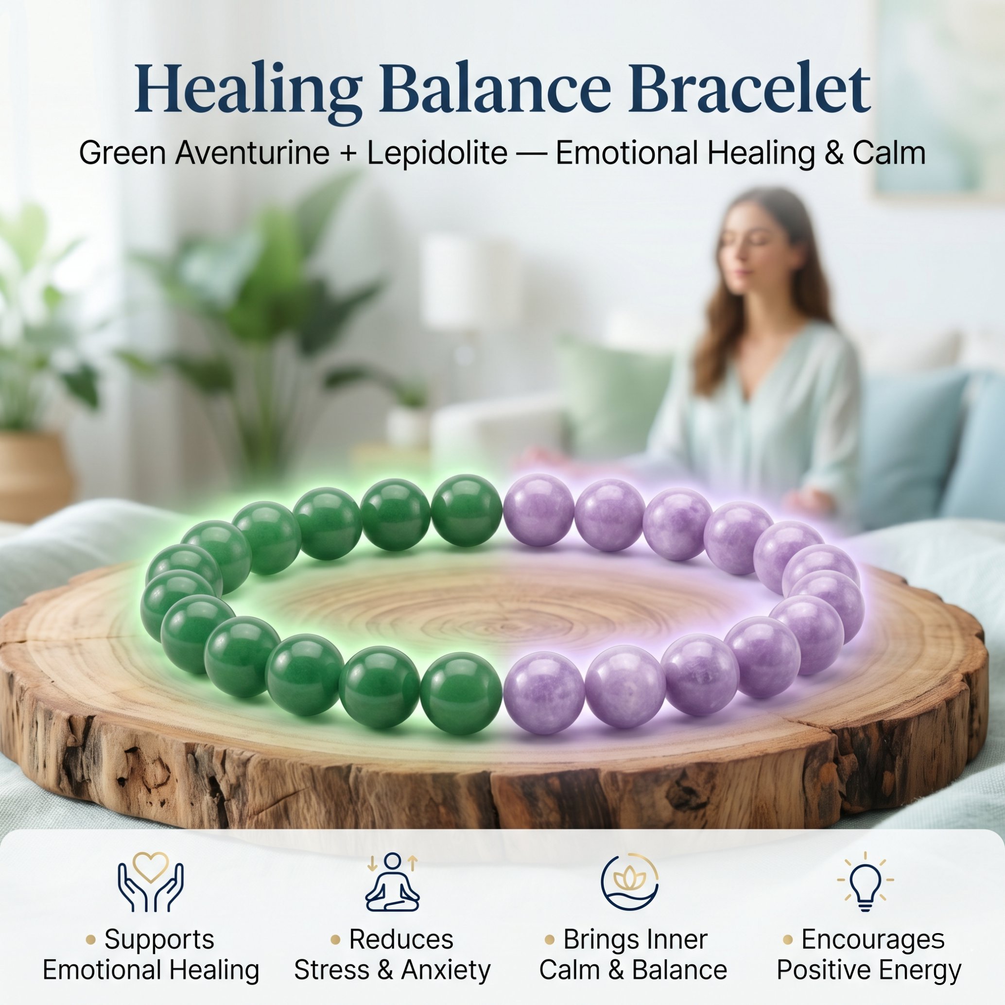 Green Aventurine + Lepidolite