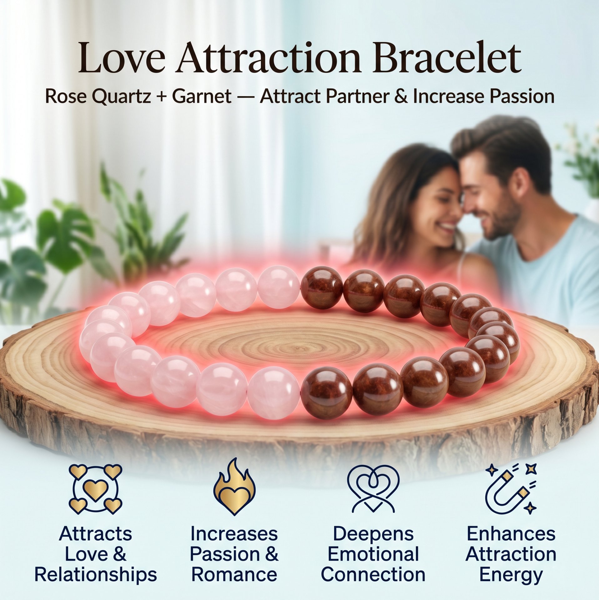 Rose Quartz + Garnet