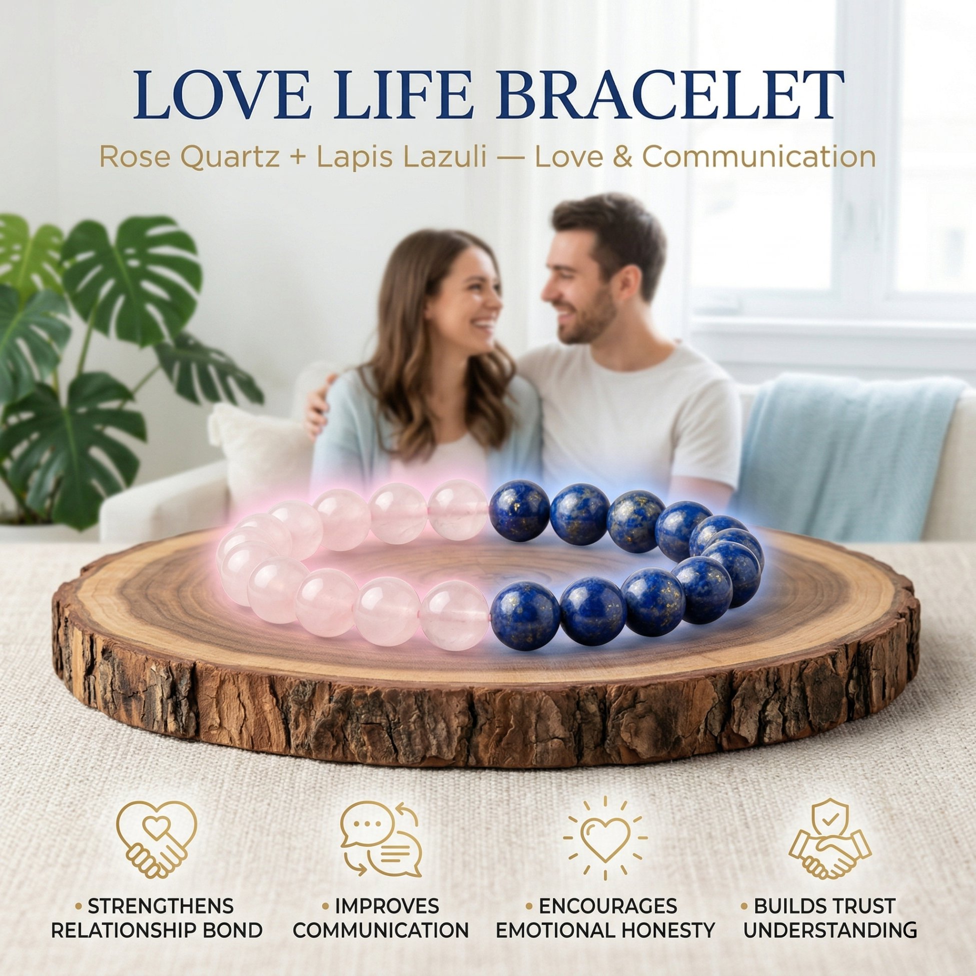 Rose Quartz + Lapis Lazuli