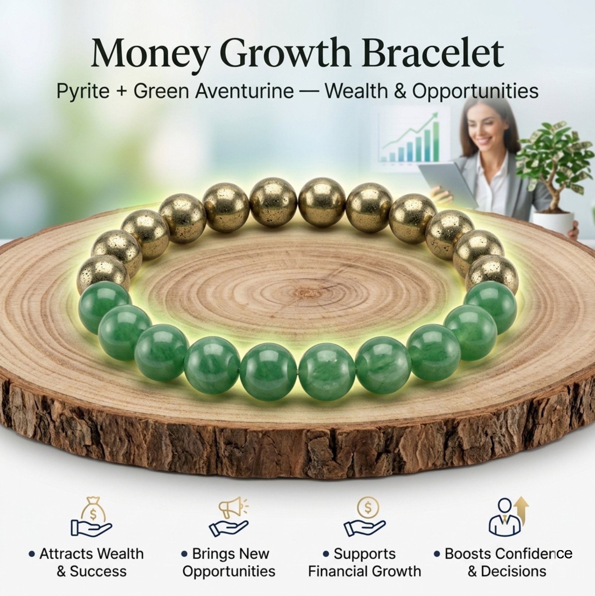 Pyrite + Green Aventurine