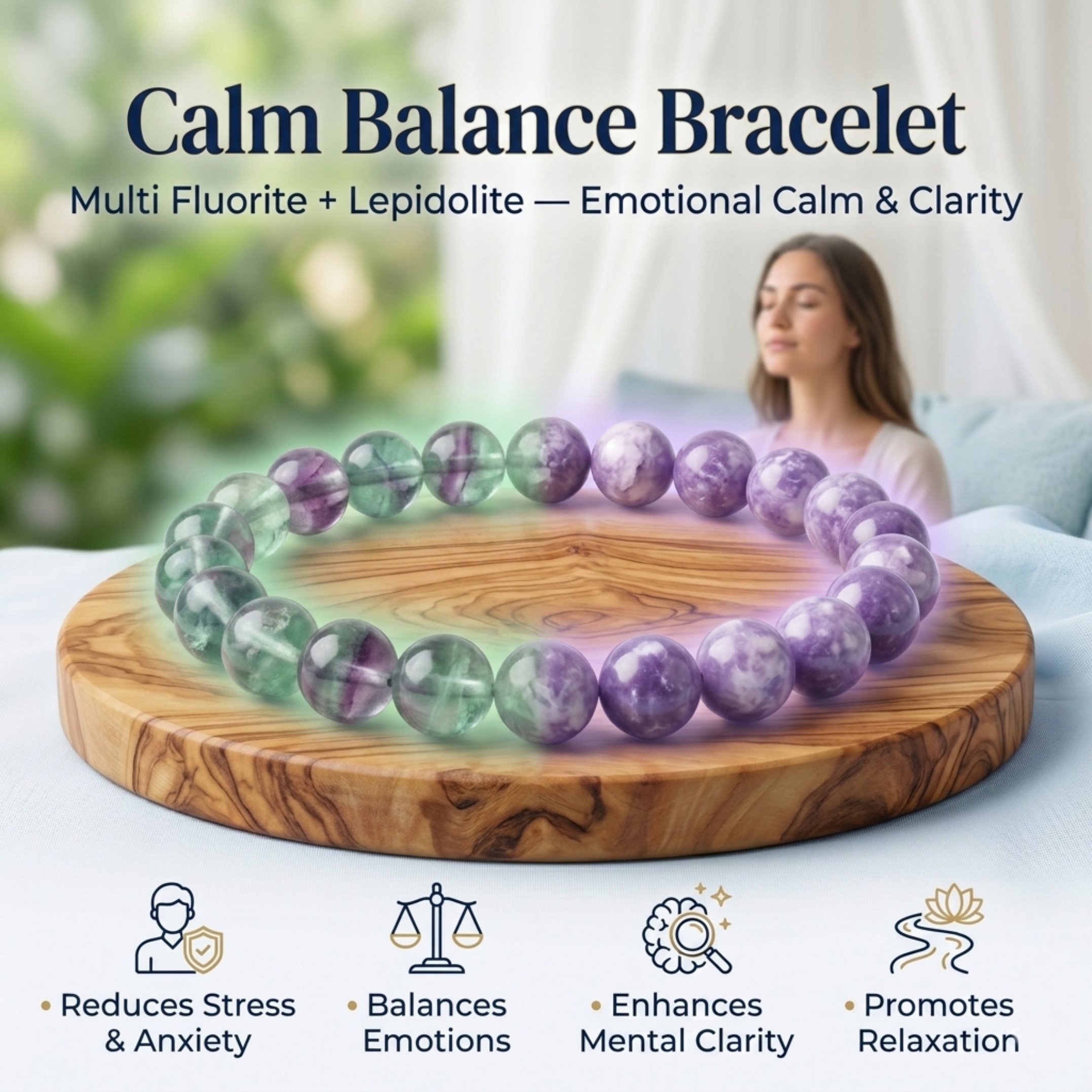 Lepidolite + Multi Fluorite