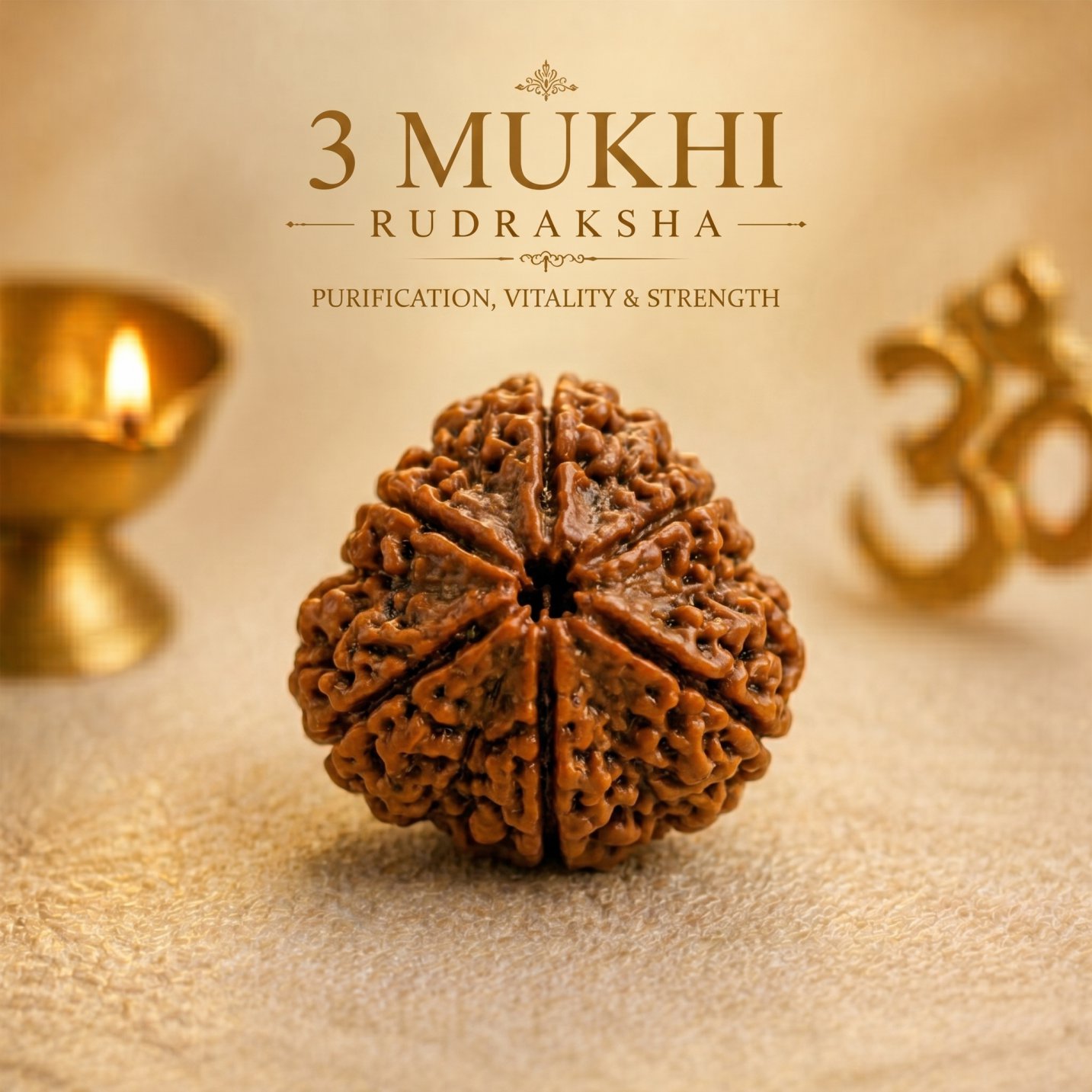Kathmandu Origin 3 Mukhi  Rudraksha