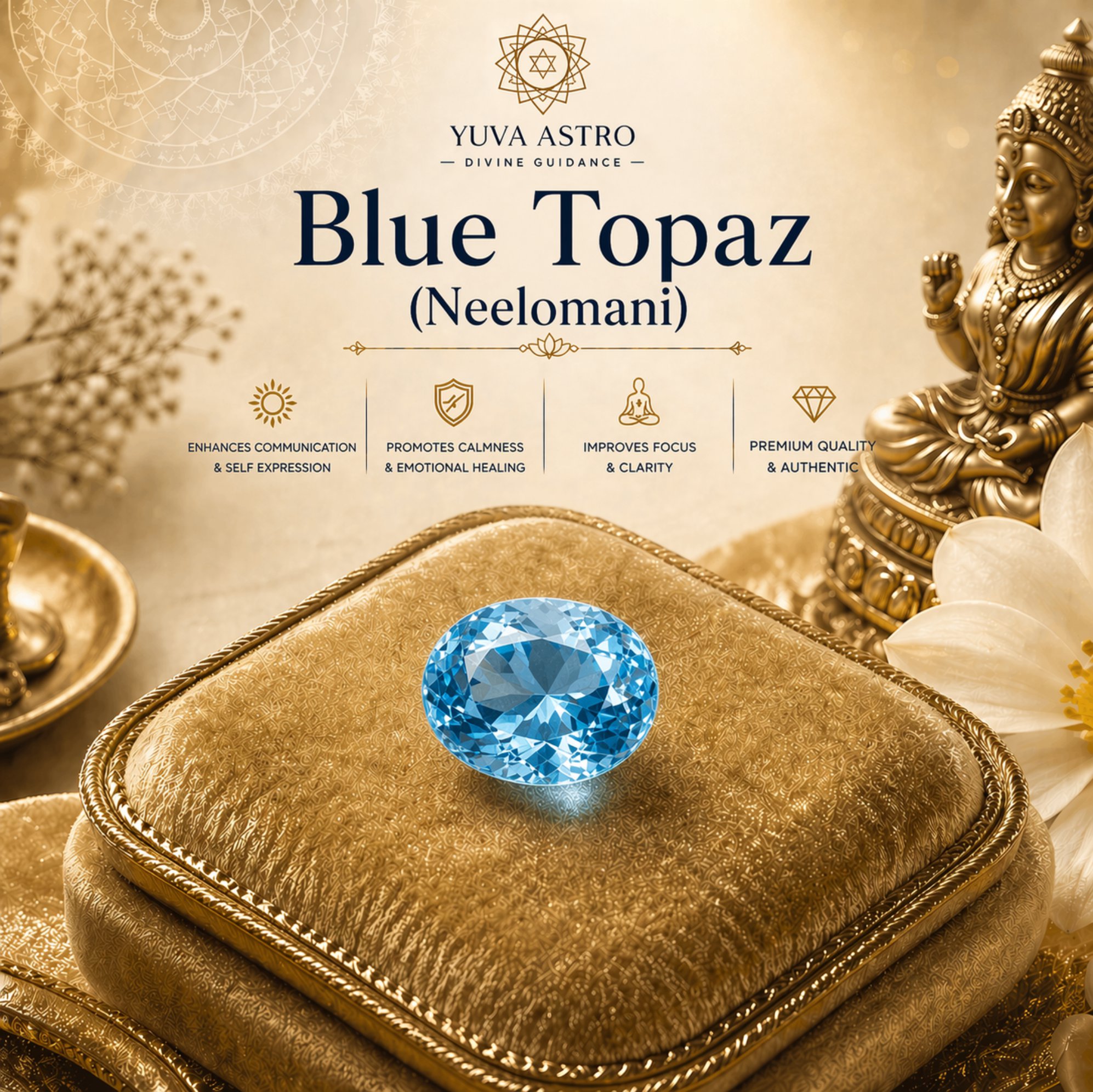 Blue Topaz (Neelomani)